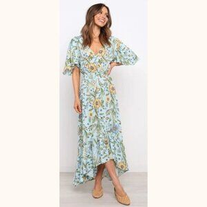 NWT Abel the Label Hi-Low Osaka Floral Dress XS